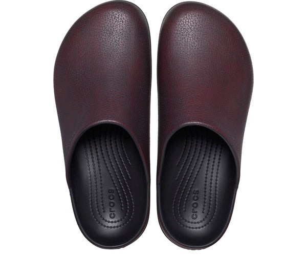 Dylan Burnished Clog - Dark Cherry