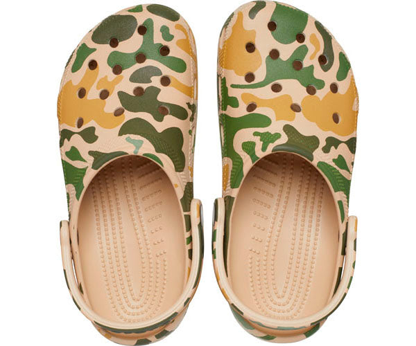 Classic Printed Camo Clog - Chai/Tan