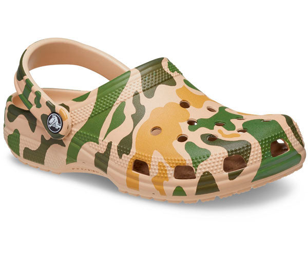 Classic Printed Camo Clog - Chai/Tan